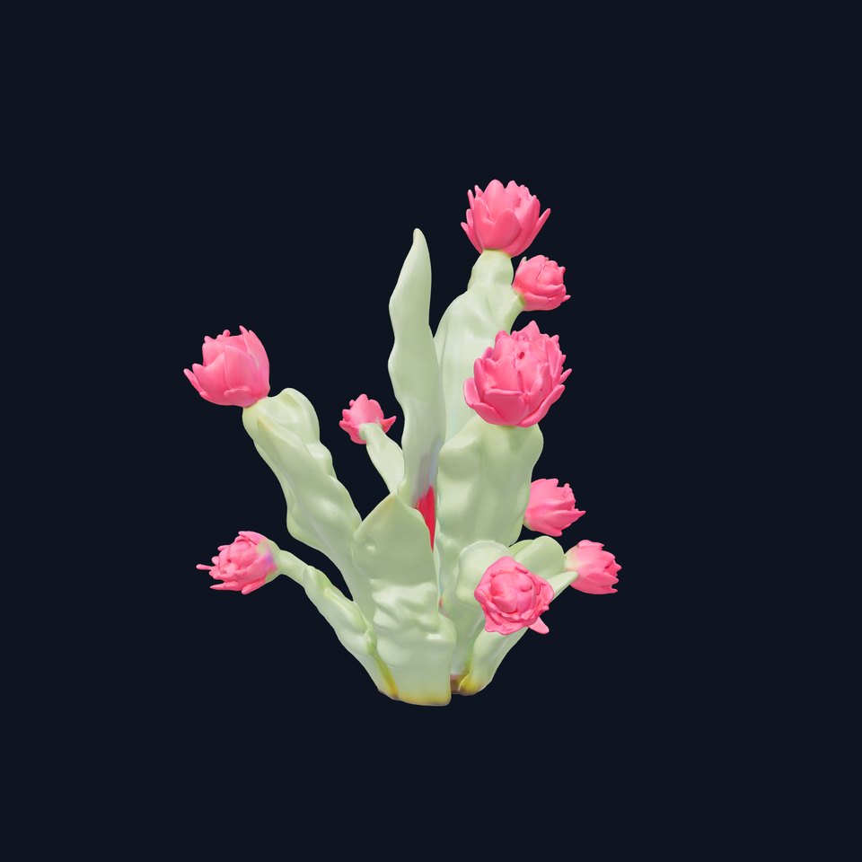 Pink Tulip Bouquet model pack