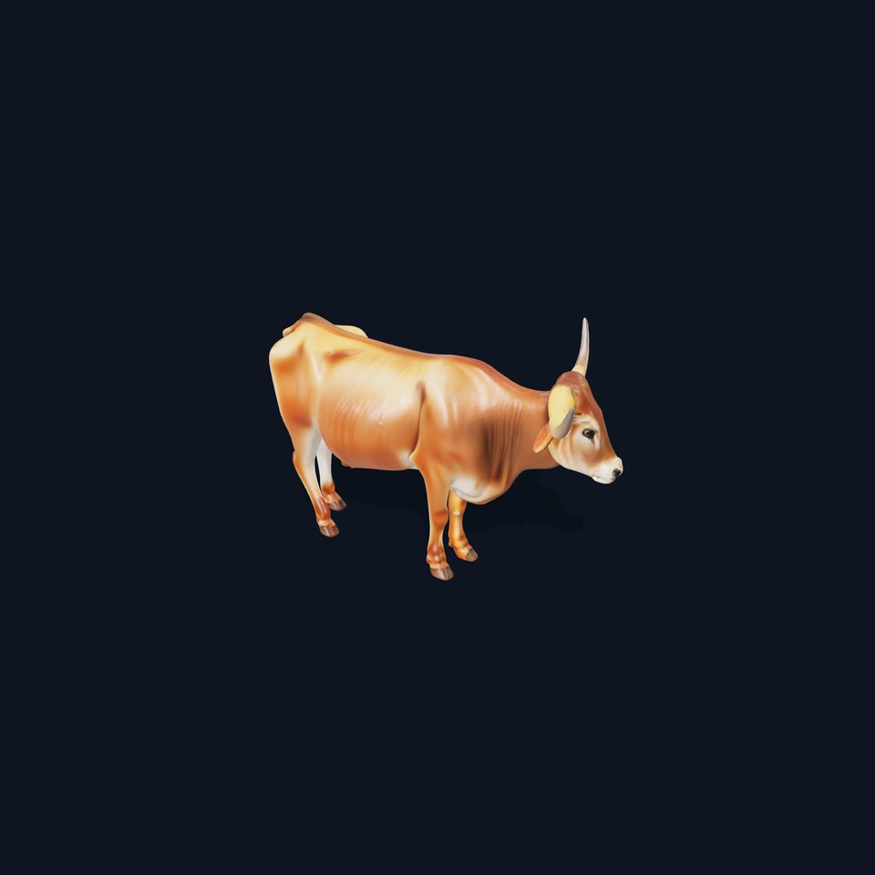Majestic Longhorn Bull model pack