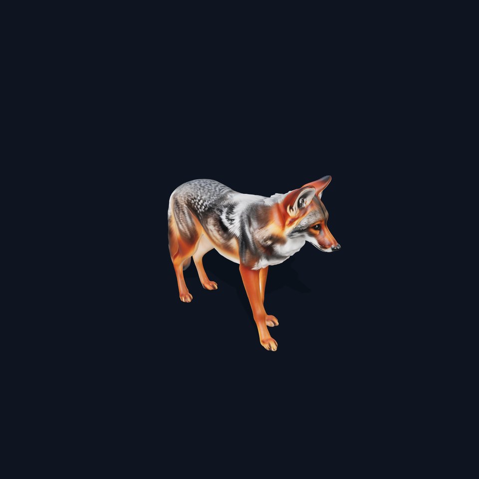 Realistic Coyote Fur model pack