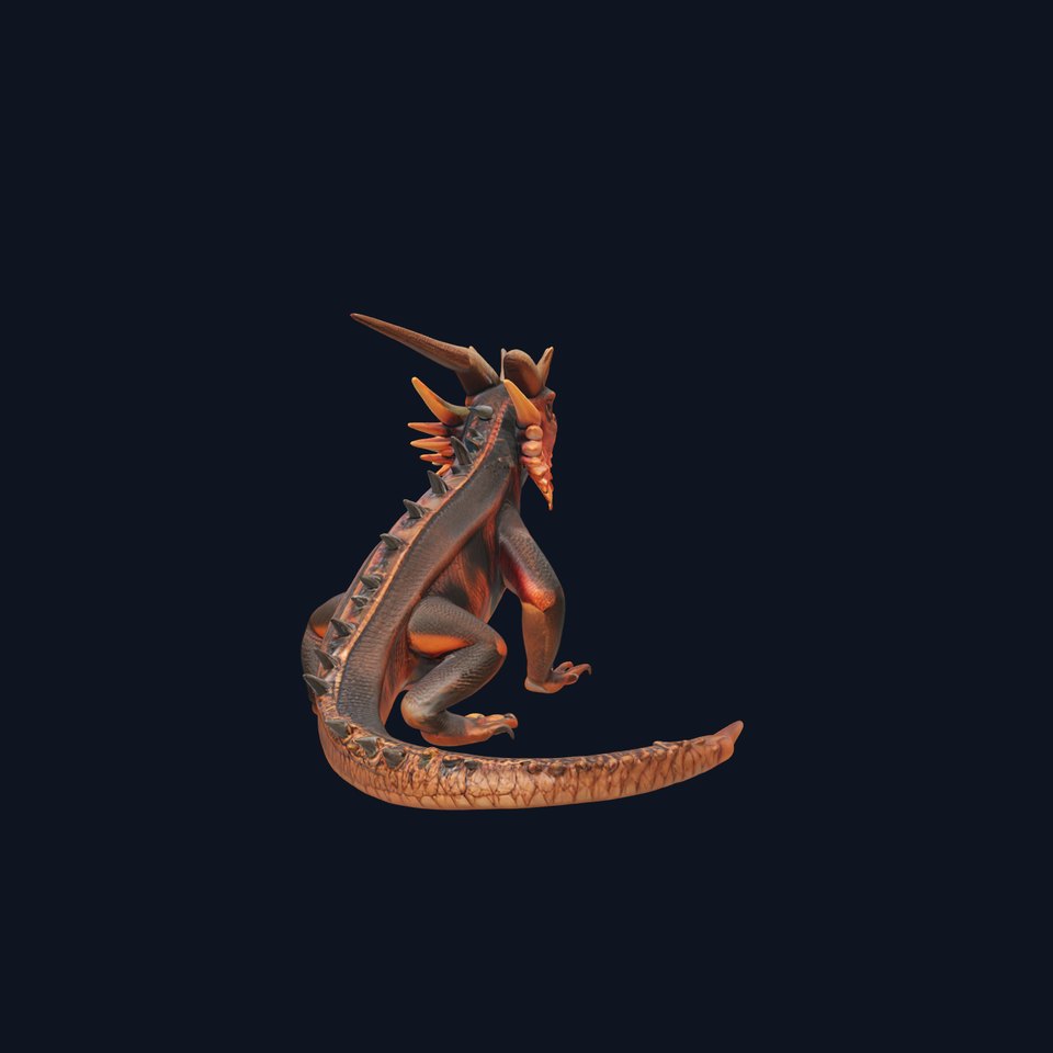 Horned Agama Lizard model pack