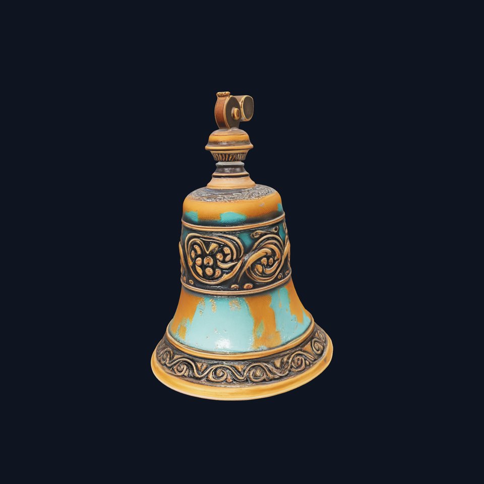 Ornate Bronze Bell model pack