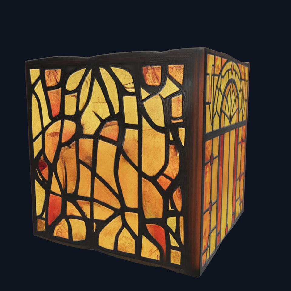 Amber Stained Glass Window model pack