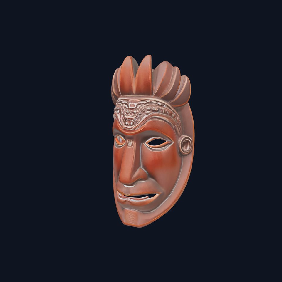 Traditional Wooden Mask model pack