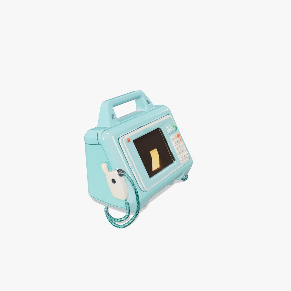 Turquoise Portable Monitor model pack