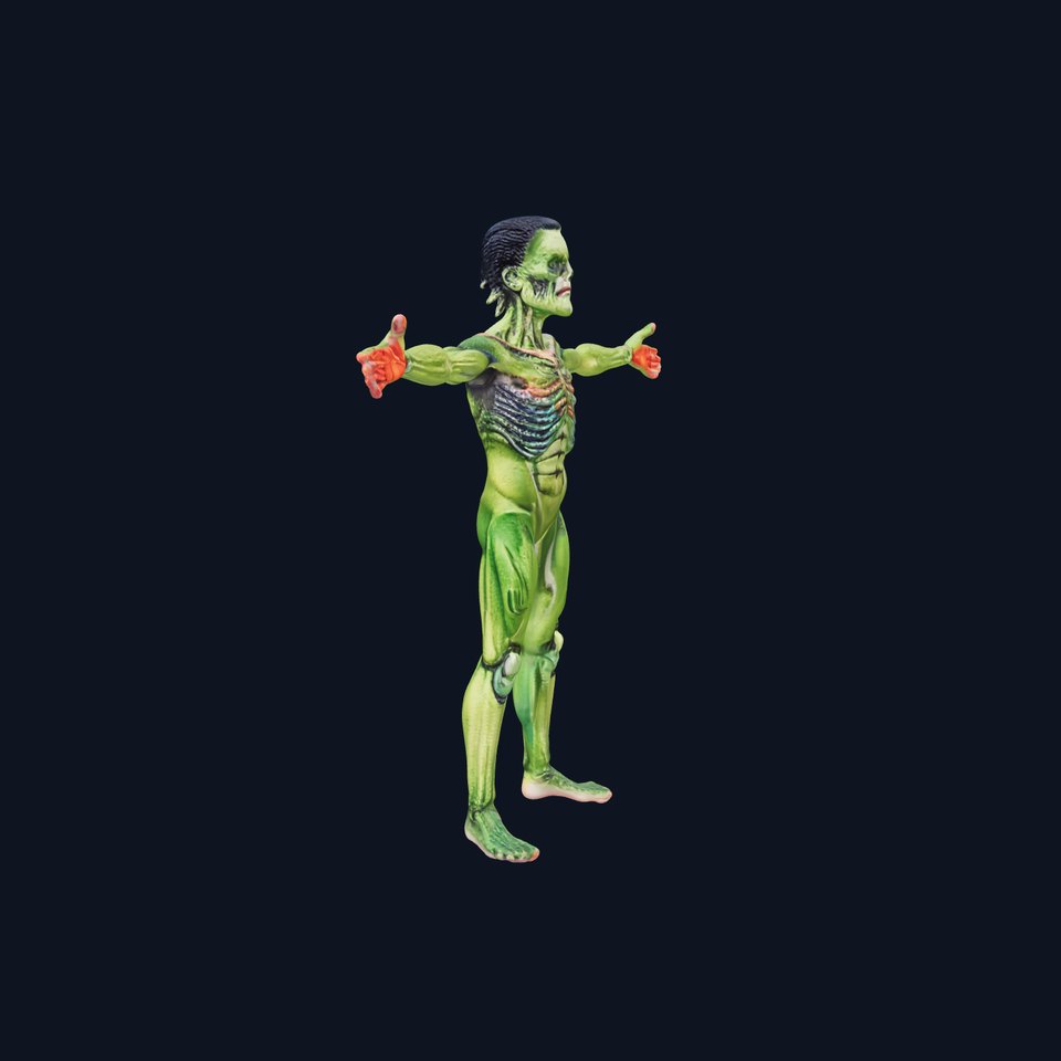 Zombie Warrior Green model pack
