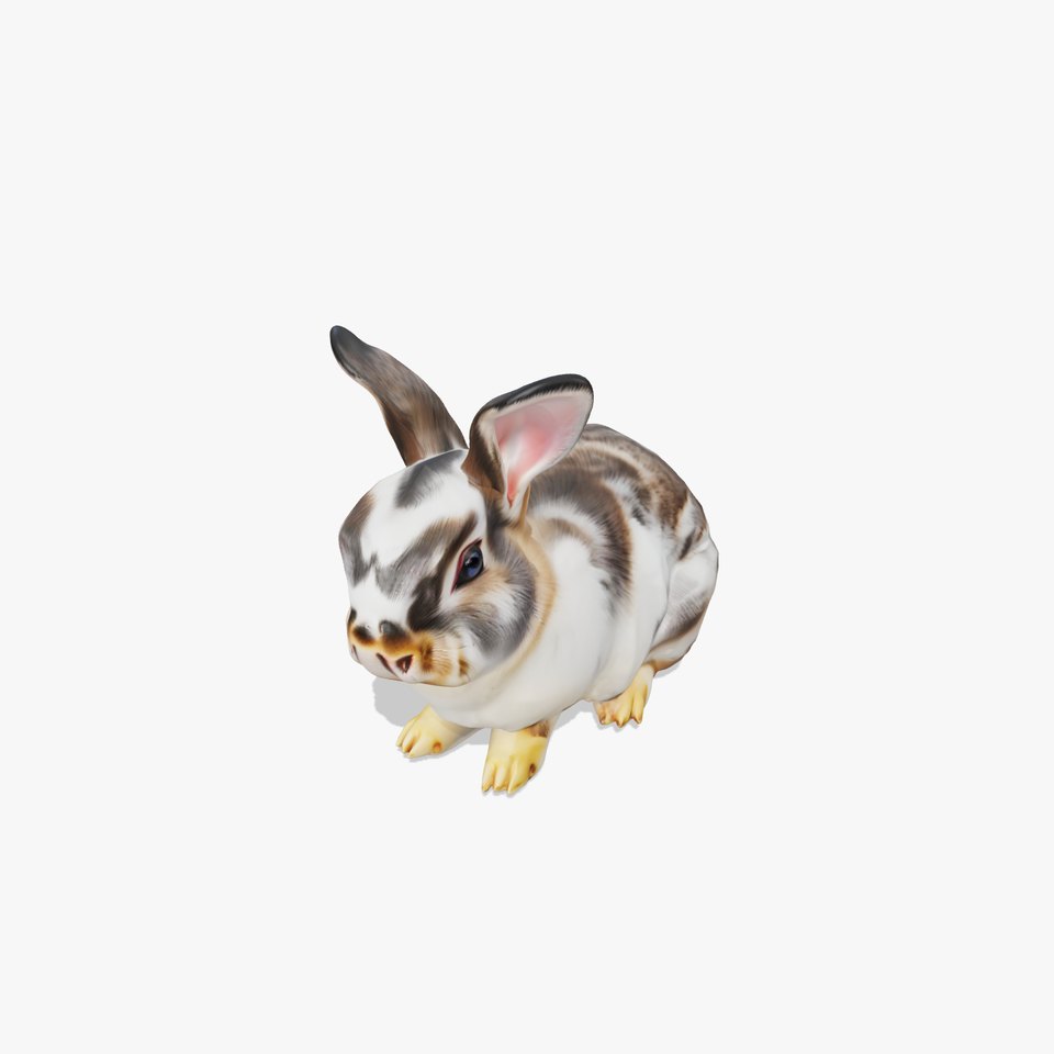 Fluffy Brown Bunny model pack