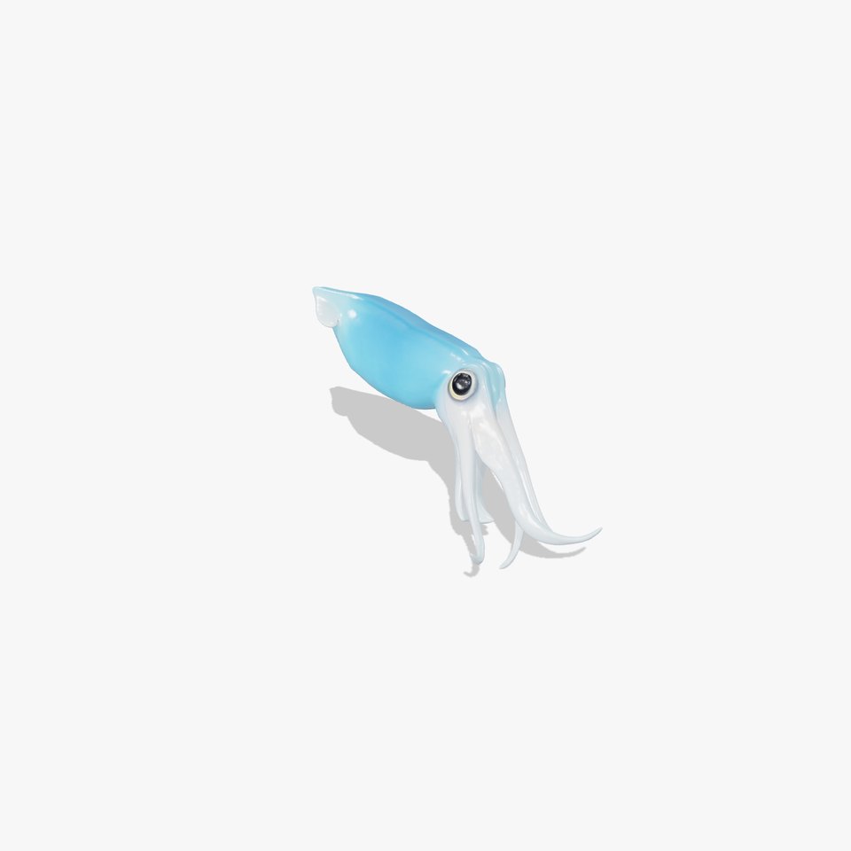 Blue Squid Creature model pack