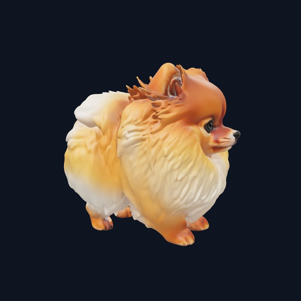 Fluffy Pomeranian Dog model pack