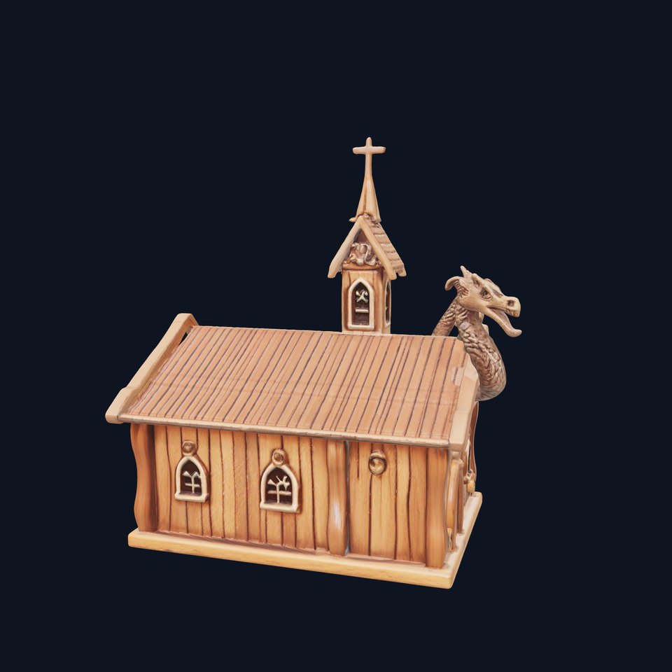 Medieval Dragon Church model pack