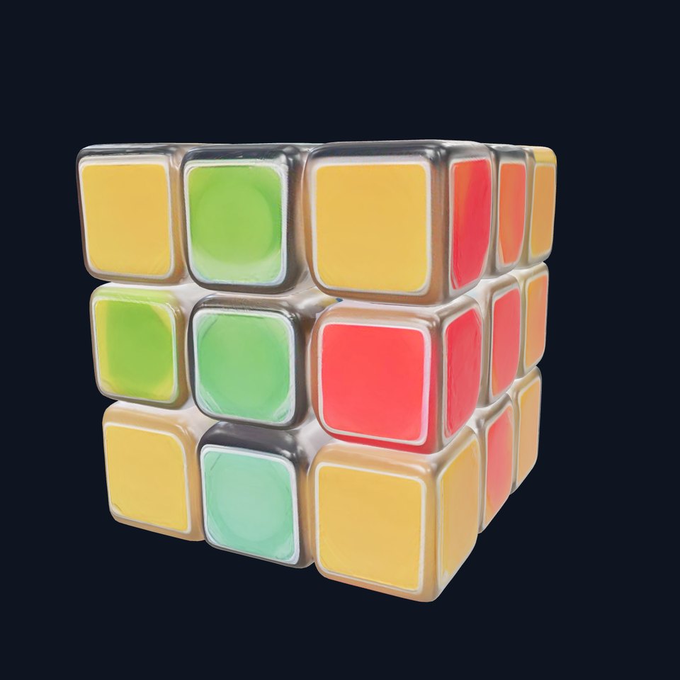Colorful Cube Puzzle model pack