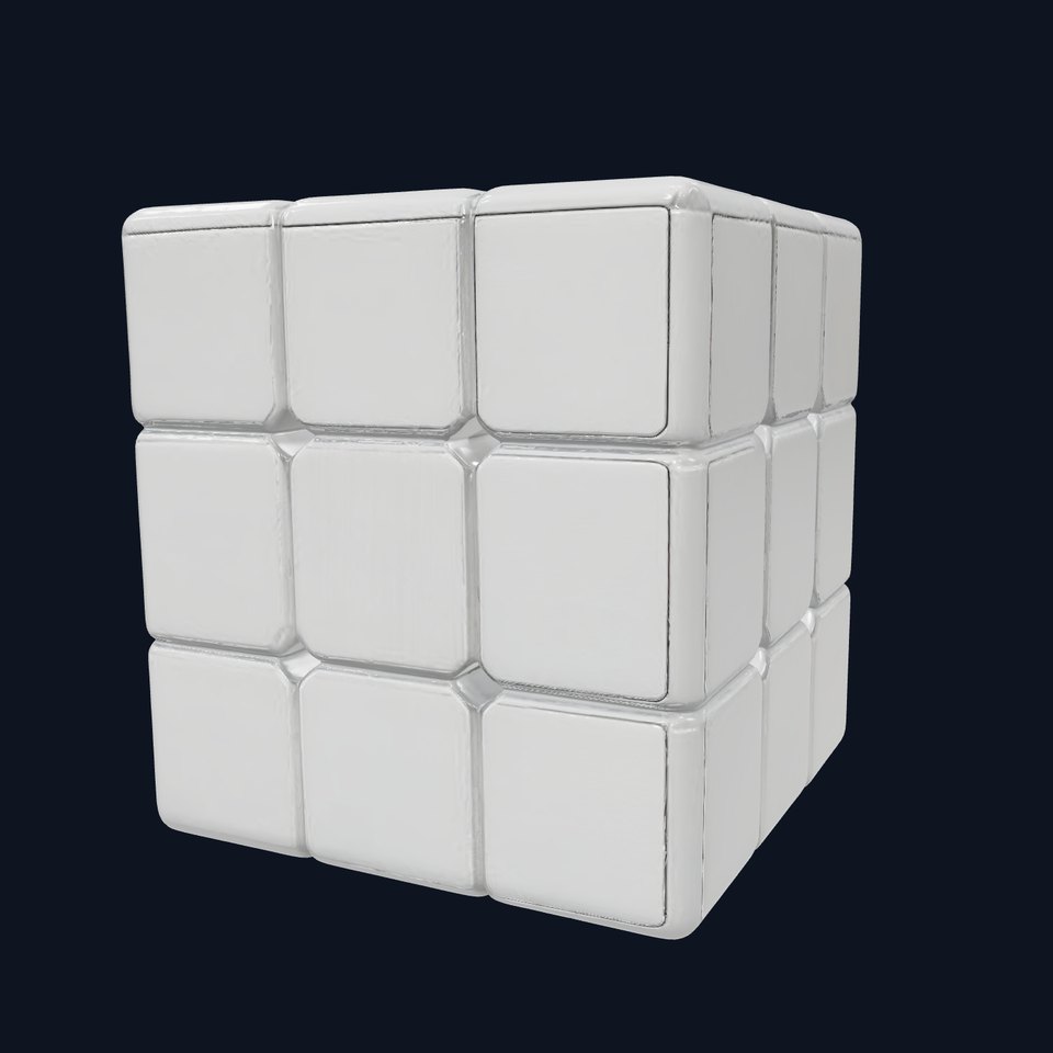 Silver Puzzle Cube model pack
