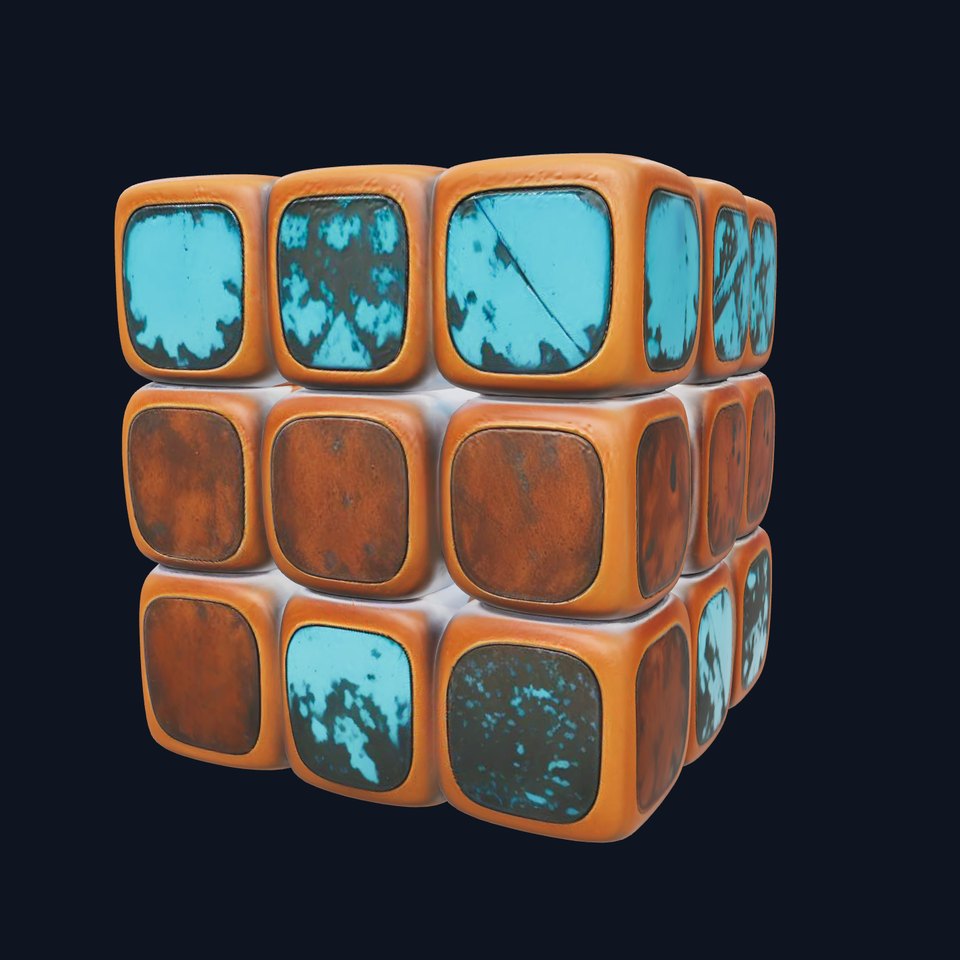 Vintage Copper Cube model pack