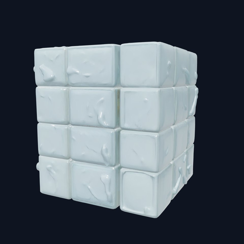 Frosty Puzzle Cube model pack