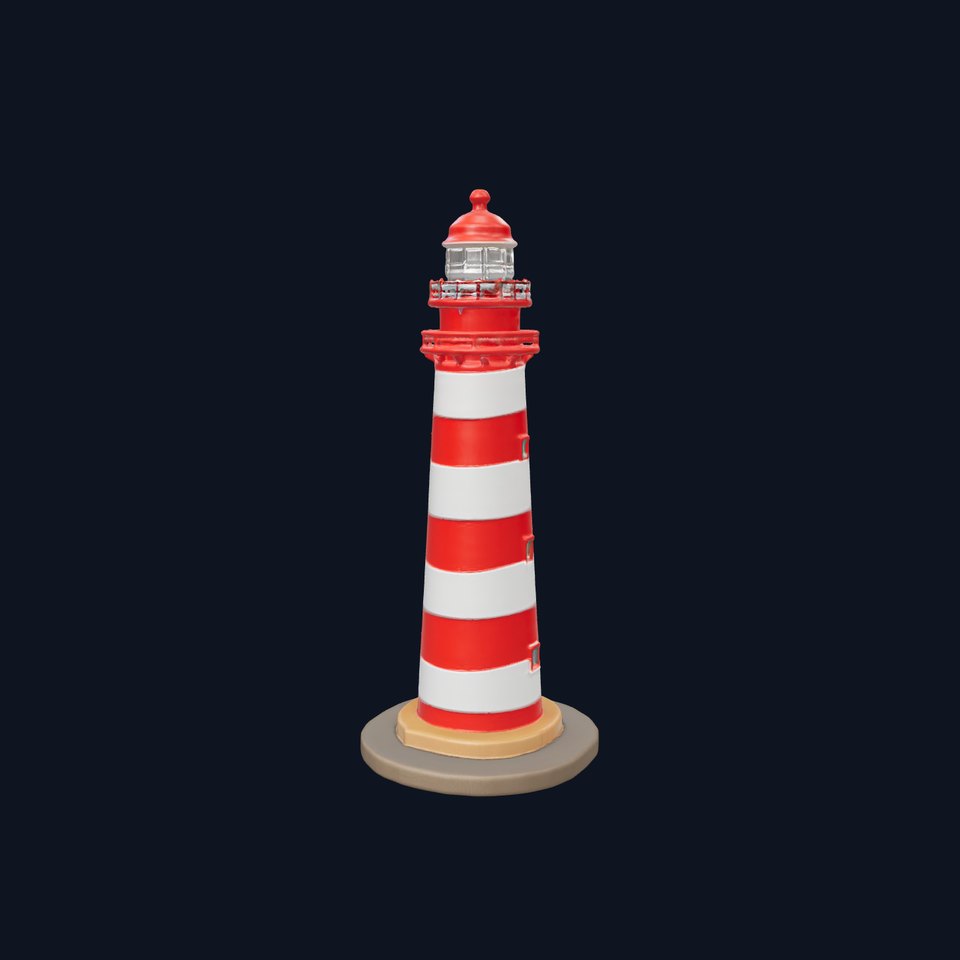 Striped Lighthouse model pack
