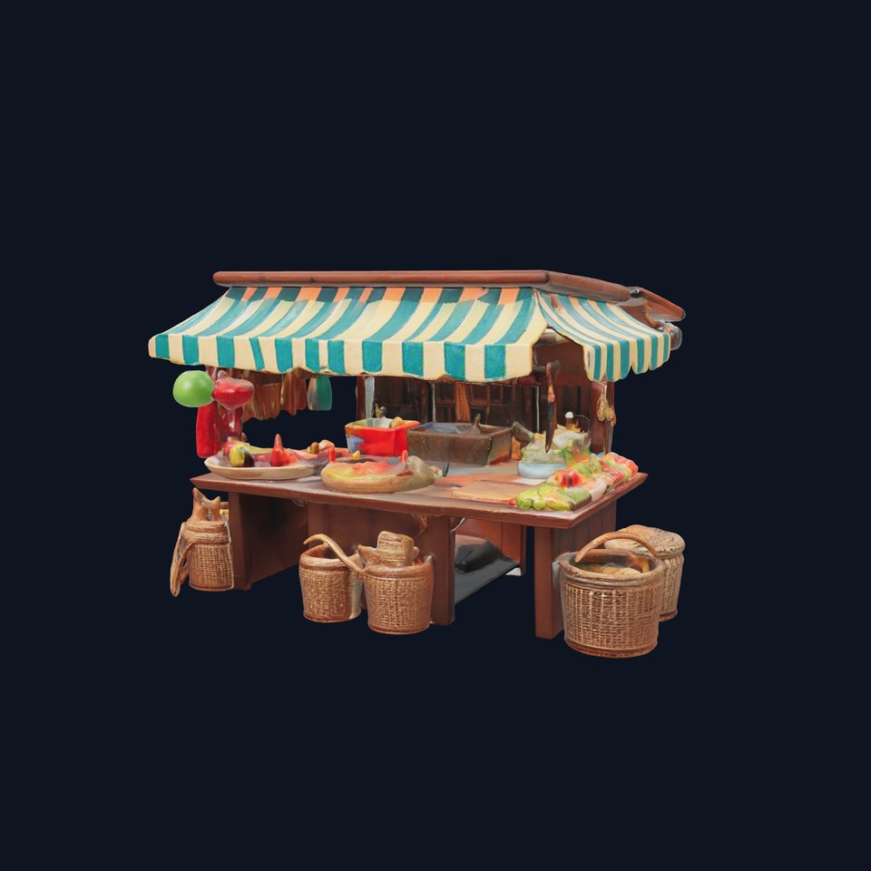 Colorful Market Stall model pack