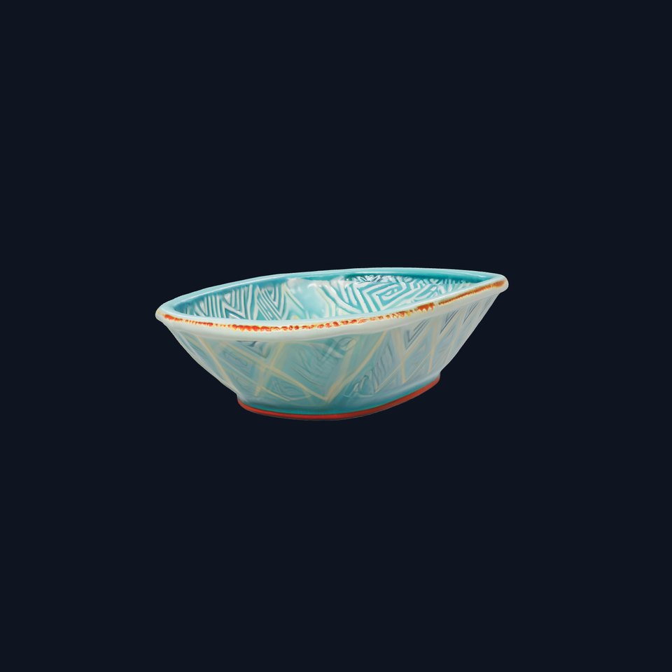 Turquoise Ceramic Dish model pack