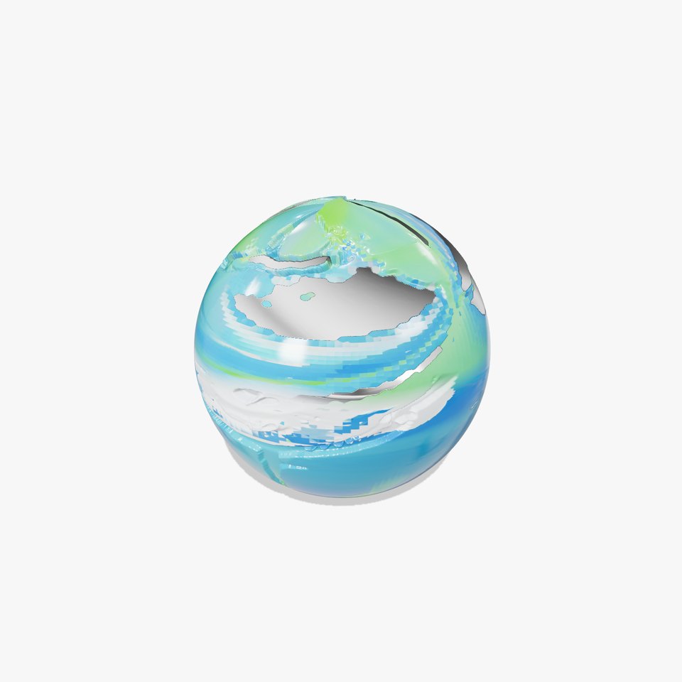 Glass Ornament Multicolor Swirl HQ PBR Textures Set