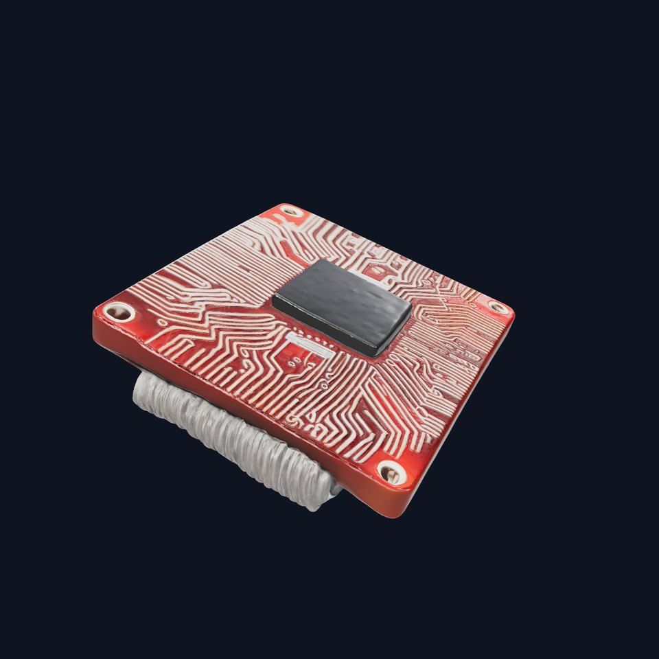 Red Circuit Chip model pack