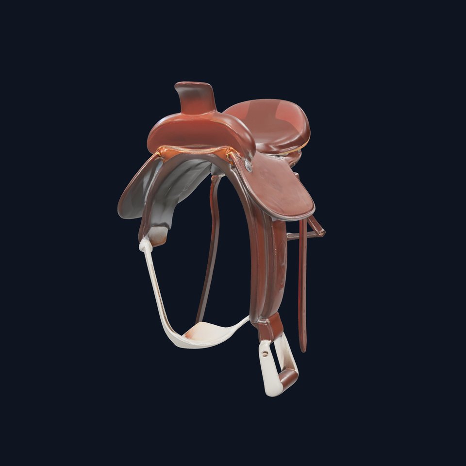 Elegant Leather Saddle model pack