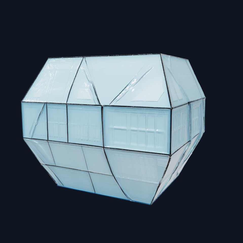 Futuristic Glass Pavilion model pack