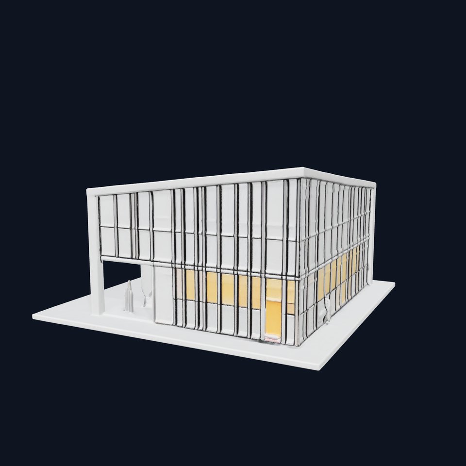 Contemporary Glass Facade model pack