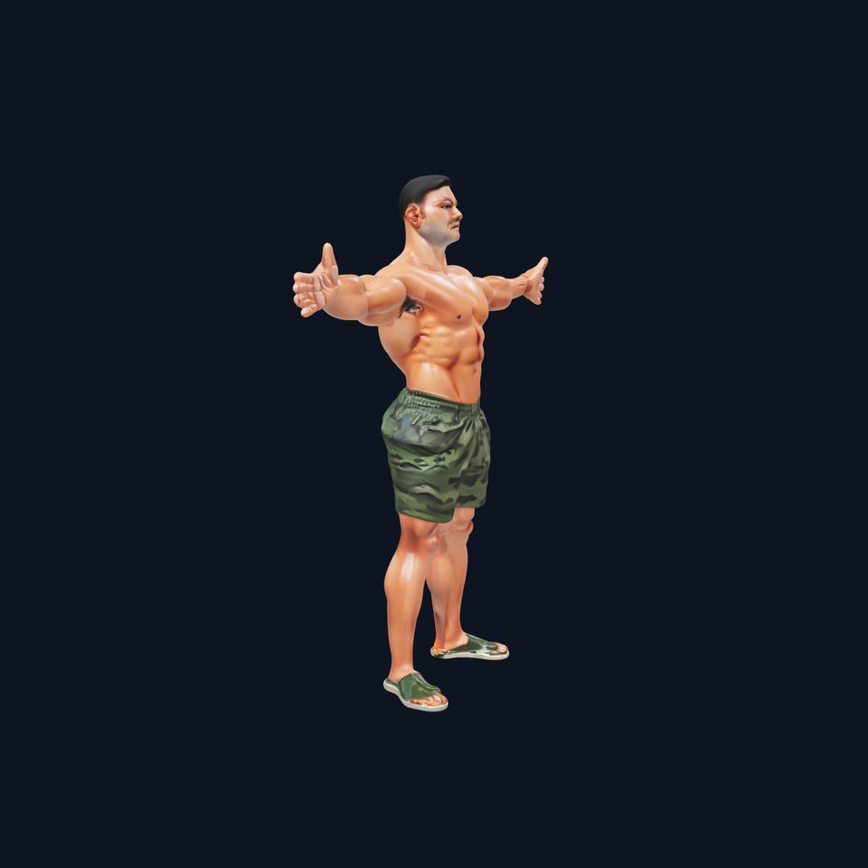 Muscular Male Soldier model pack