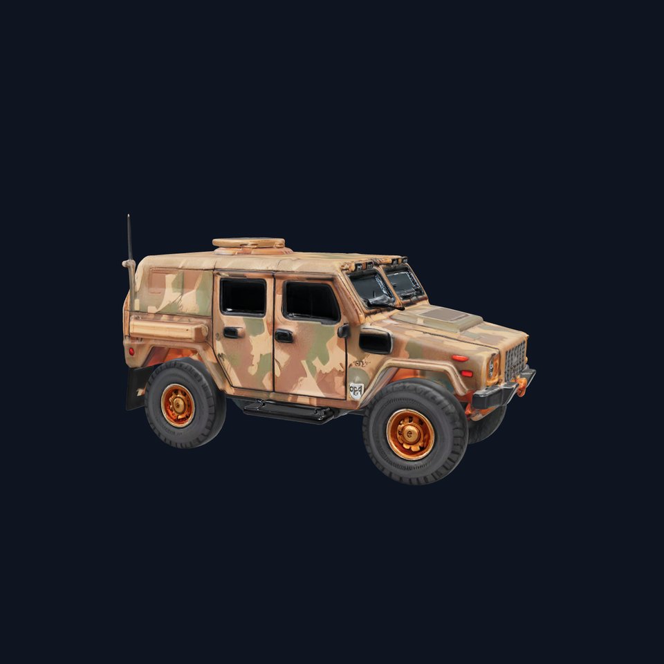 Desert Camouflage Armored Vehicle model pack