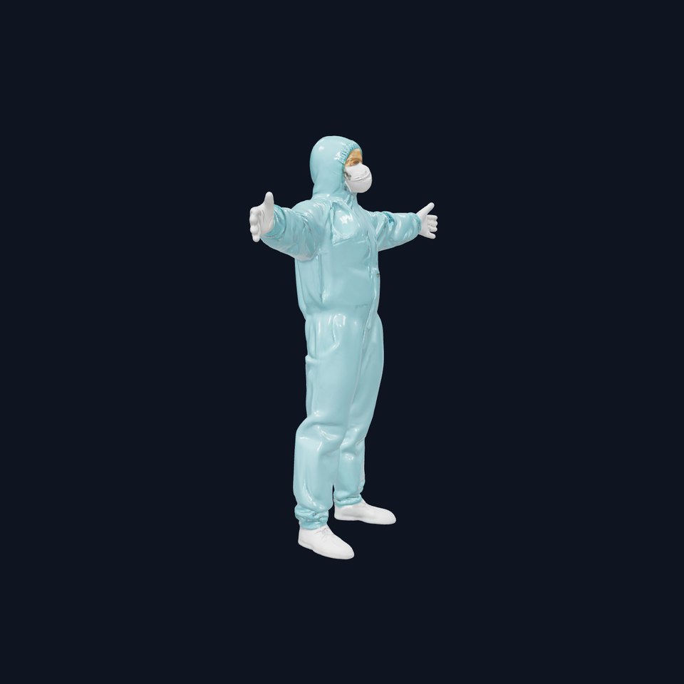 Teal Hazmat Suit model pack