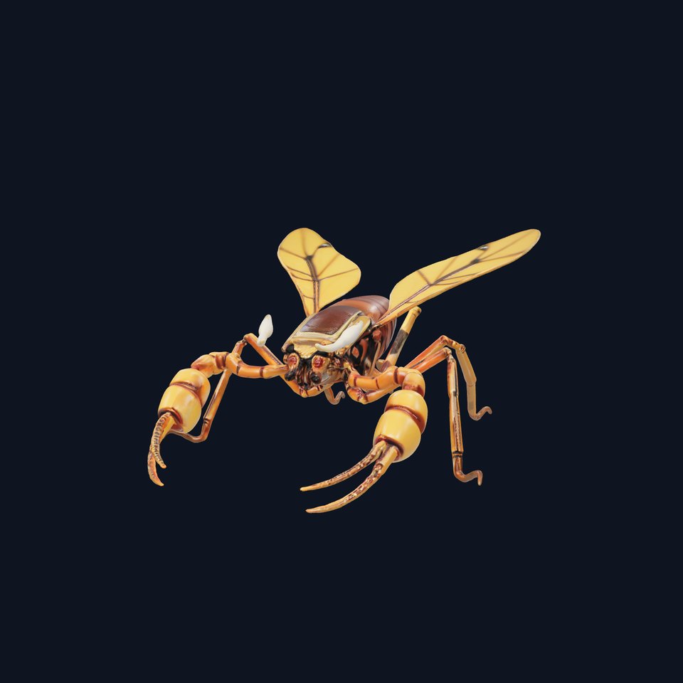 Golden Mechanical Wasp model pack