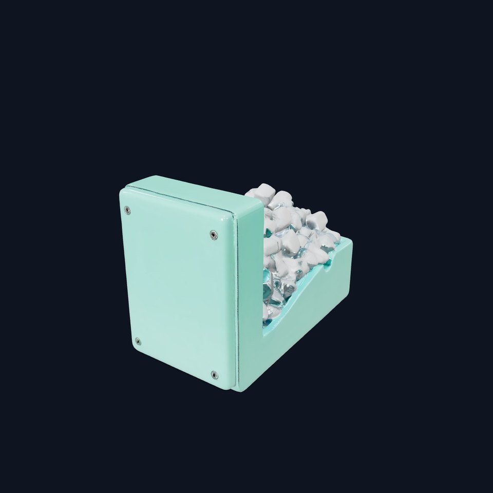 Turquoise Metal Stapler model pack