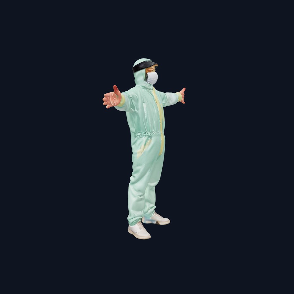 Green Protective Suit model pack
