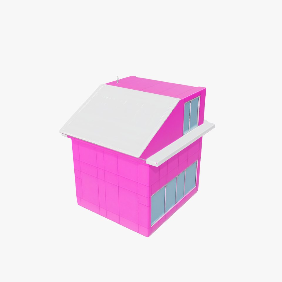 Vibrant Pink House model pack