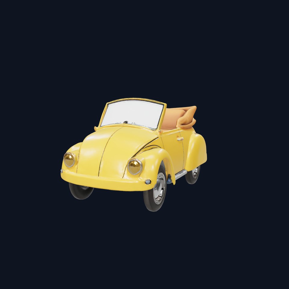 Classic Yellow Convertible model pack