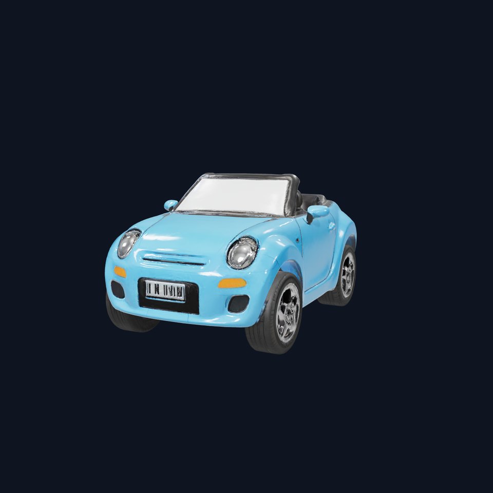 Azure Convertible Car model pack