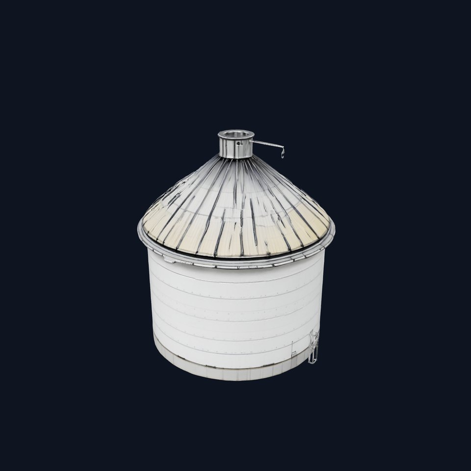 White Steel Silo model pack