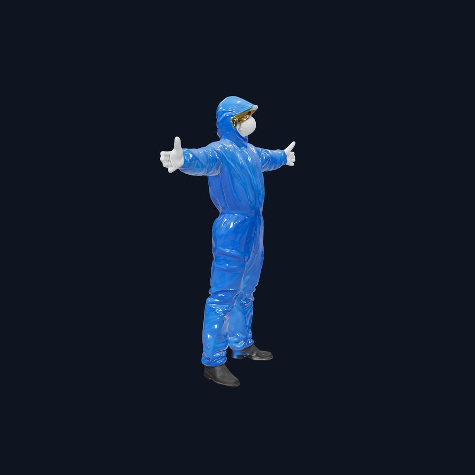 Blue Hazmat Suit model pack