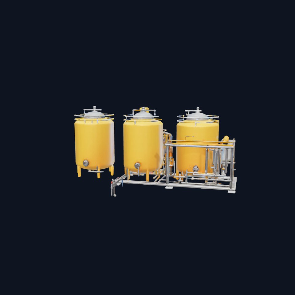 Industrial Yellow Tank model pack