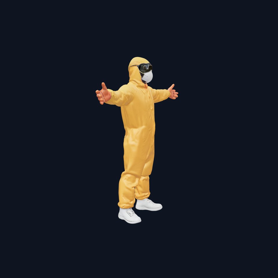 Yellow Protective Suit model pack