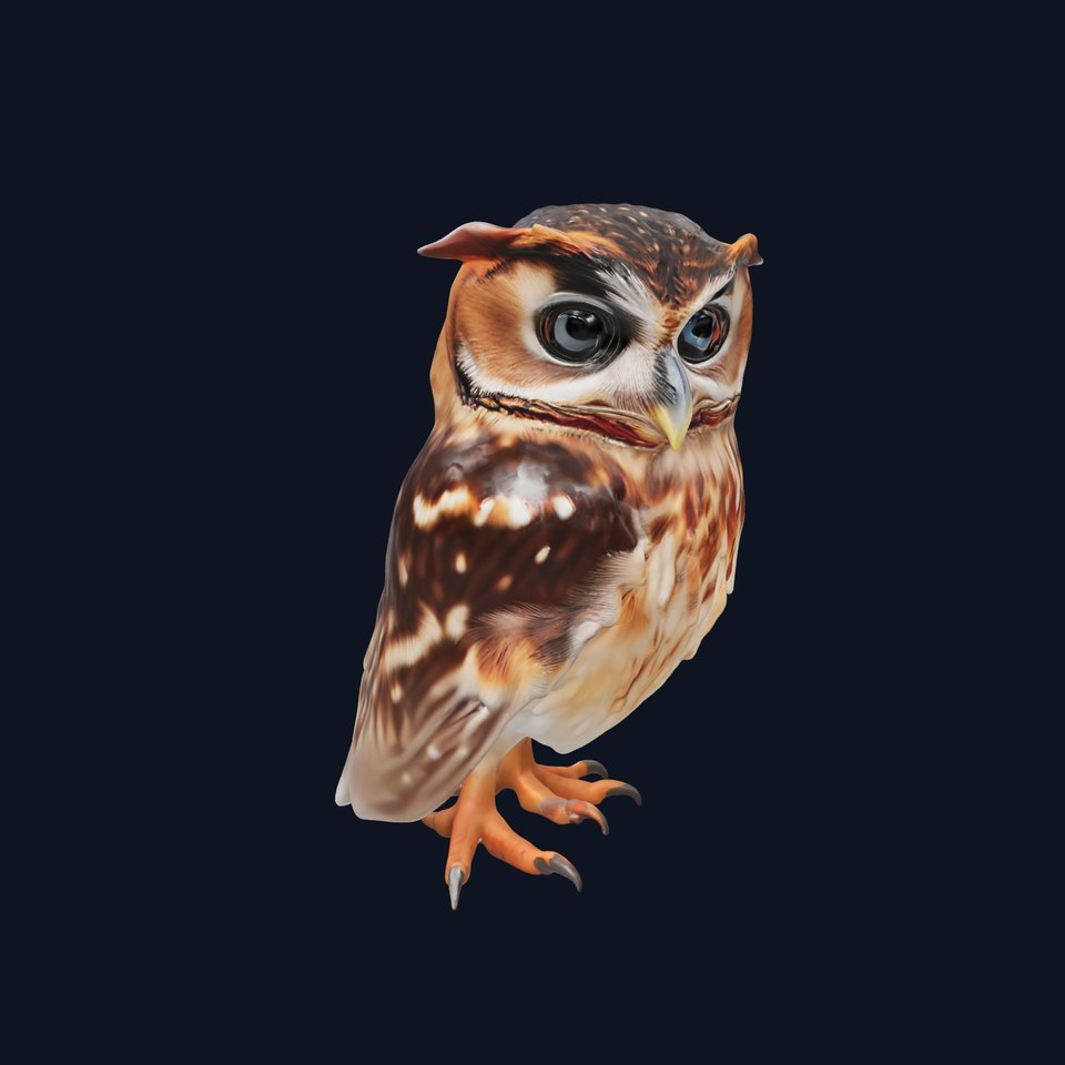 Majestic Owl Feathered model pack