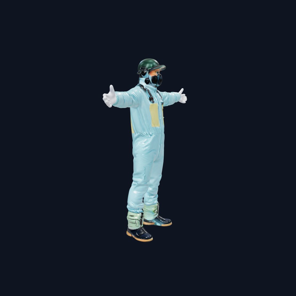 Sky Blue Hazmat Suit model pack