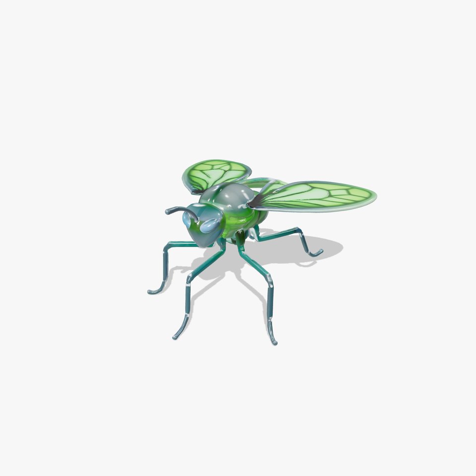 Green Cyborg Insect model pack