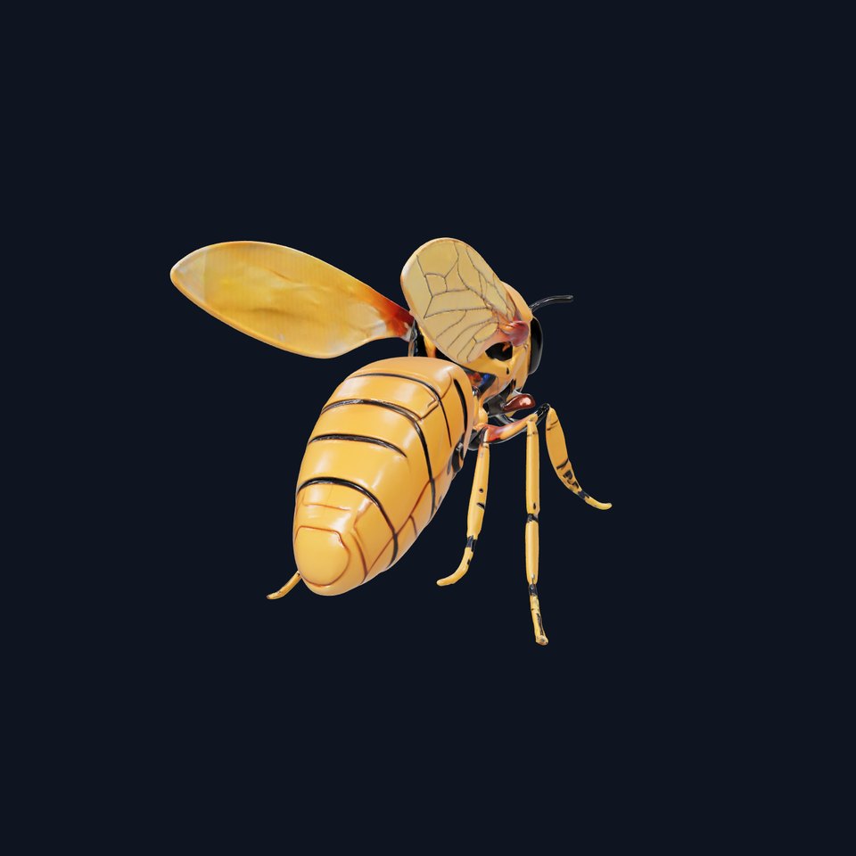 Golden Robotic Bee model pack