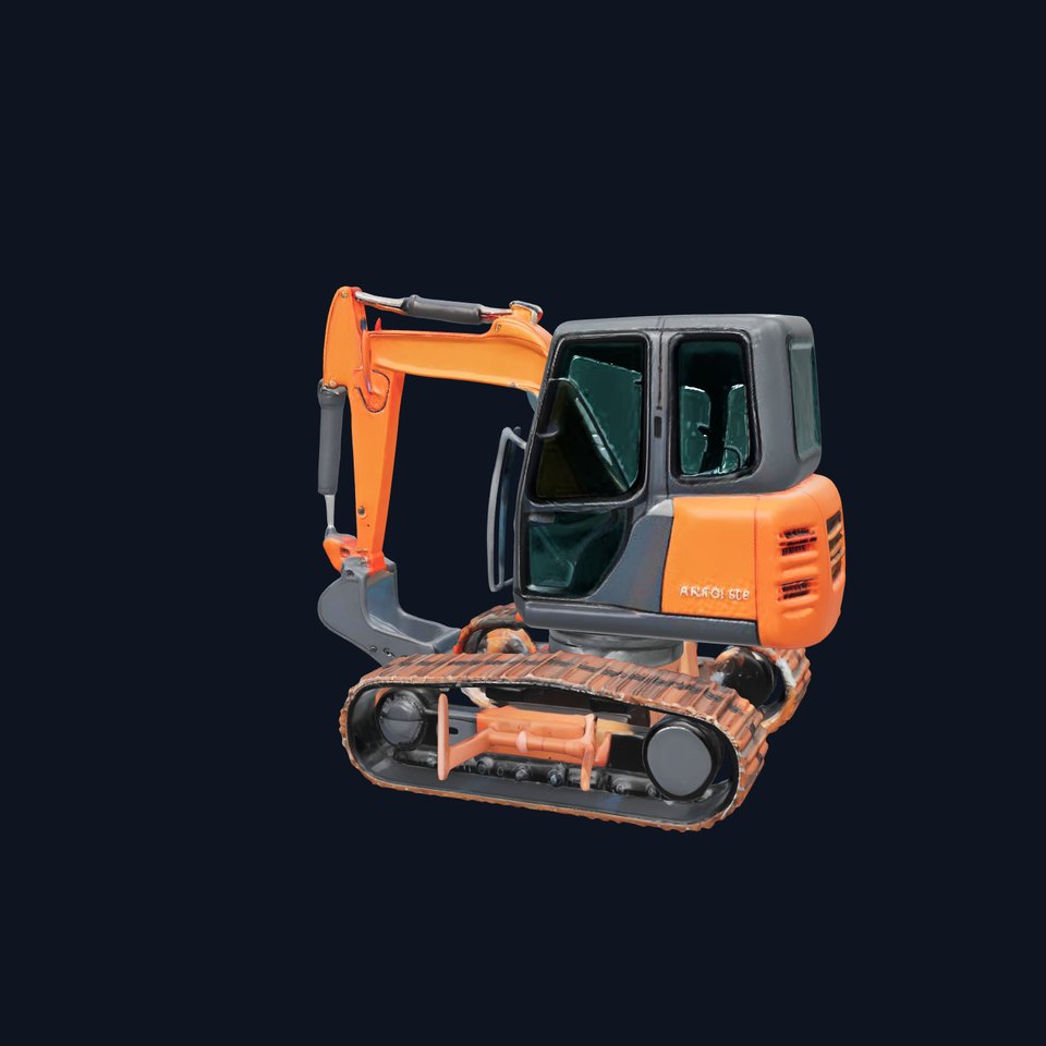 Orange Excavator model pack