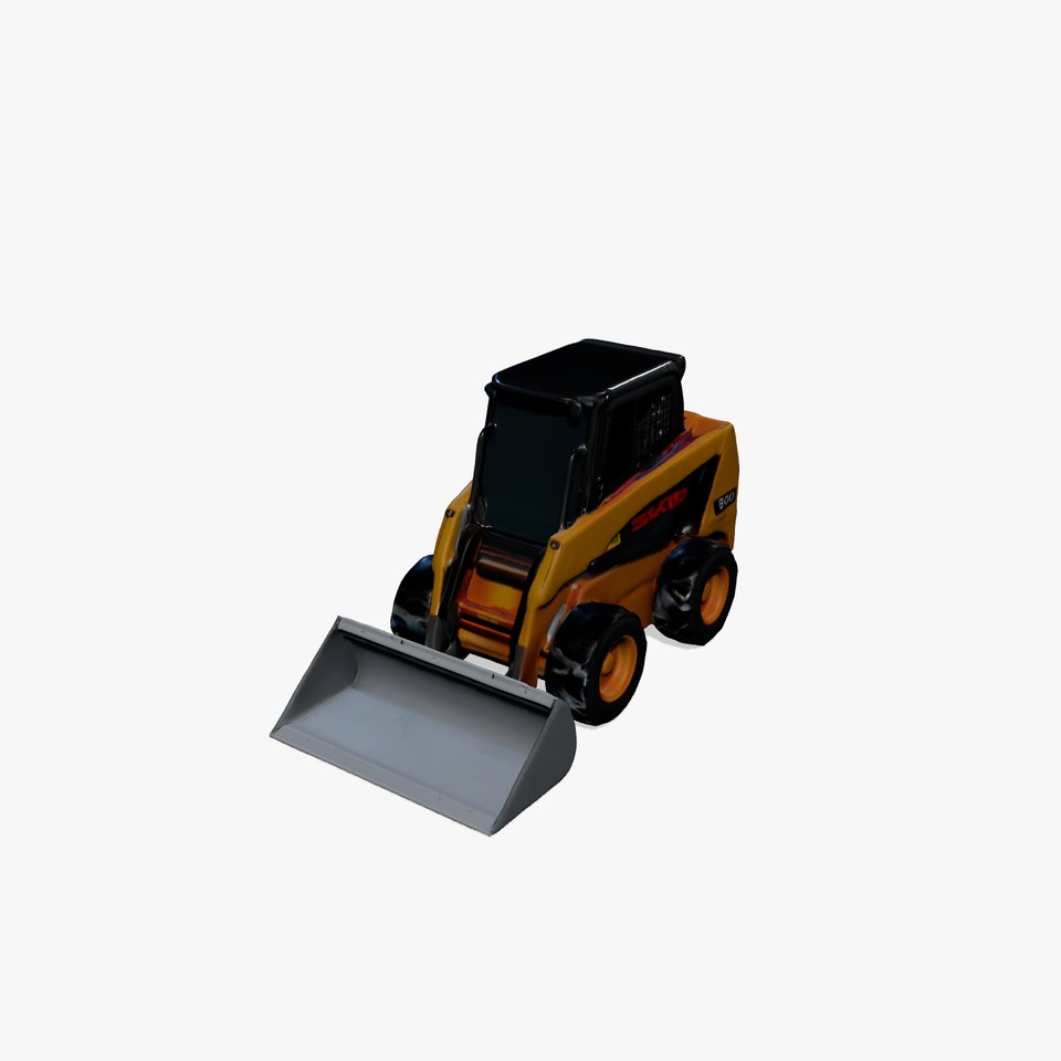 Yellow Skid Steer Loader model pack
