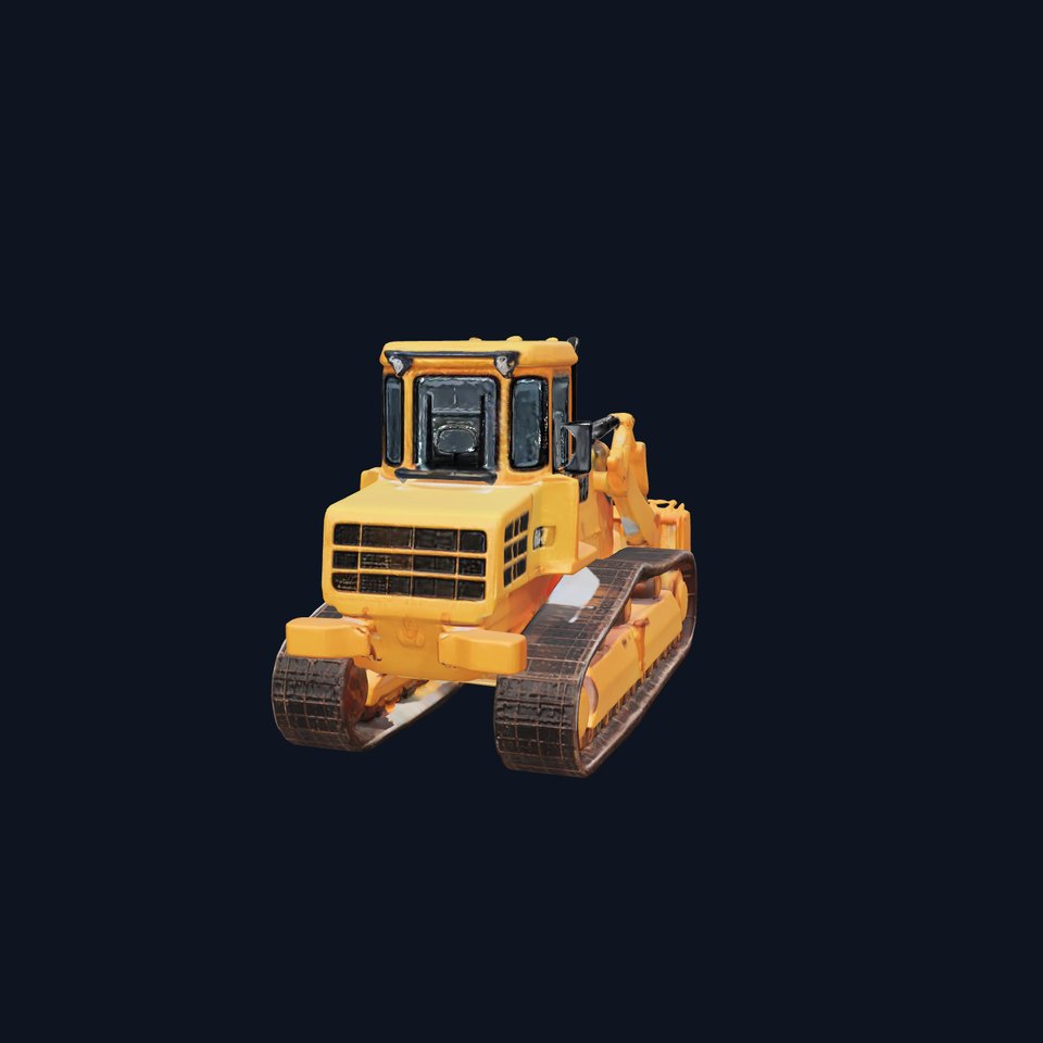 Bright Yellow Bulldozer model pack