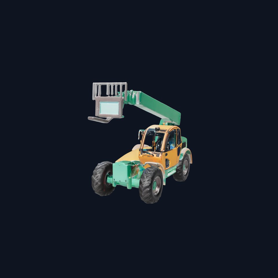 Industrial Green Telehandler model pack