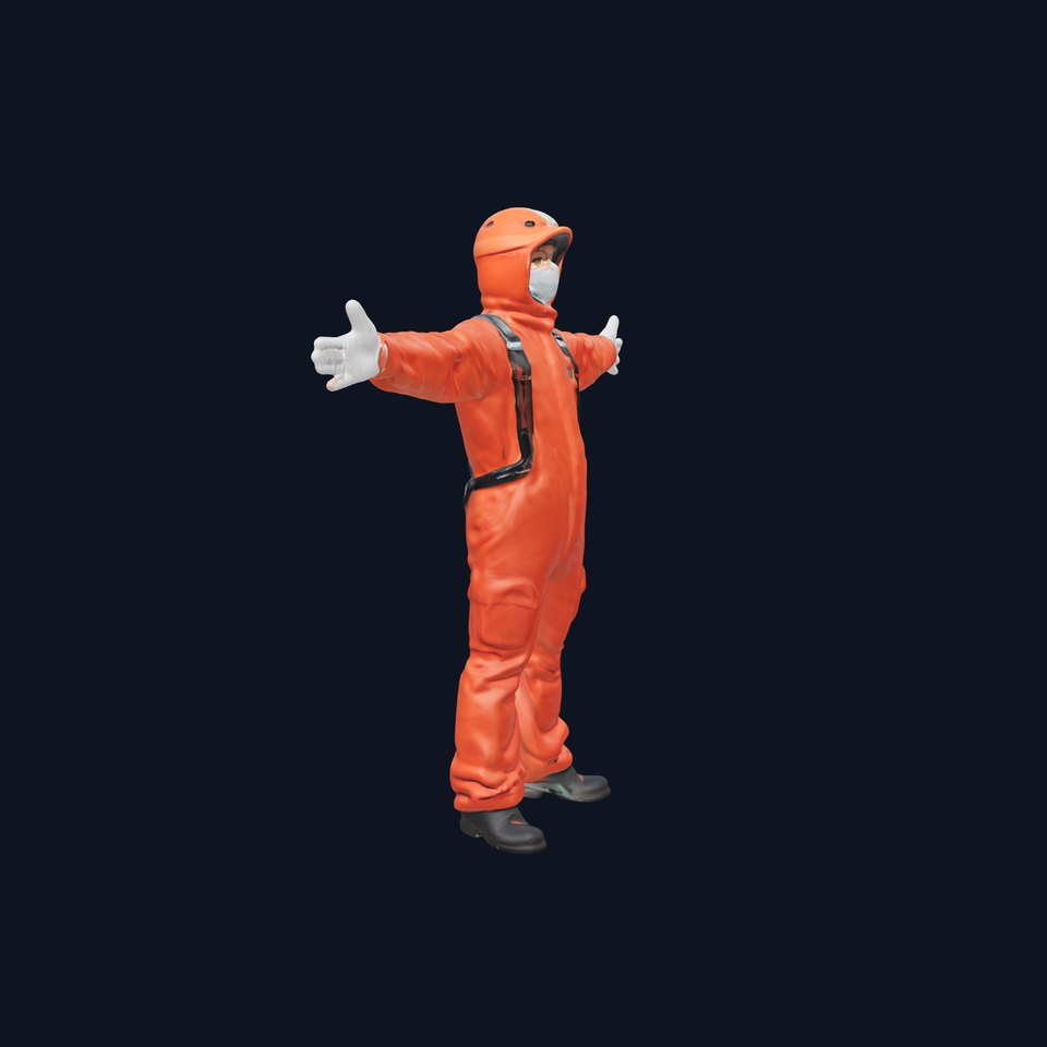 Safety Orange Jumpsuit model pack