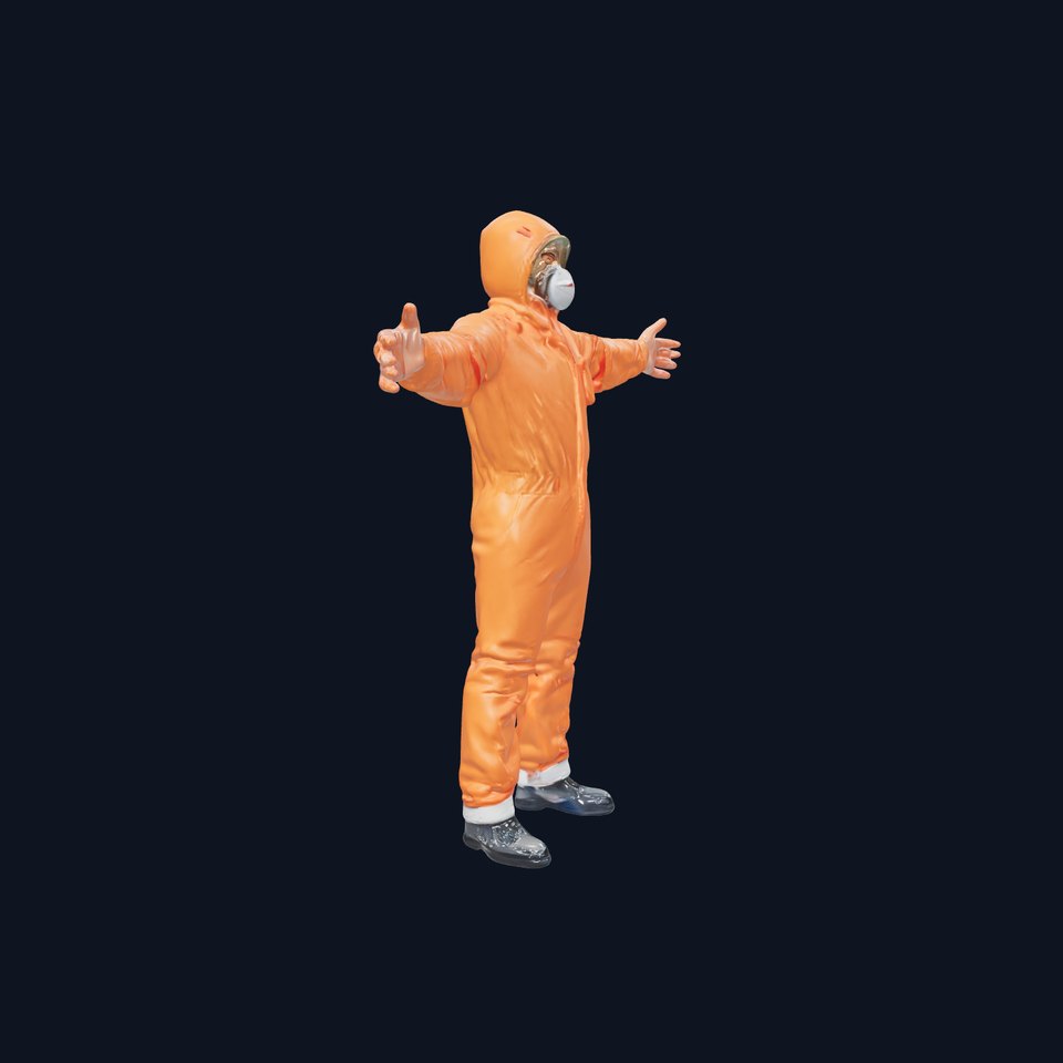 Orange Hazmat Suit model pack