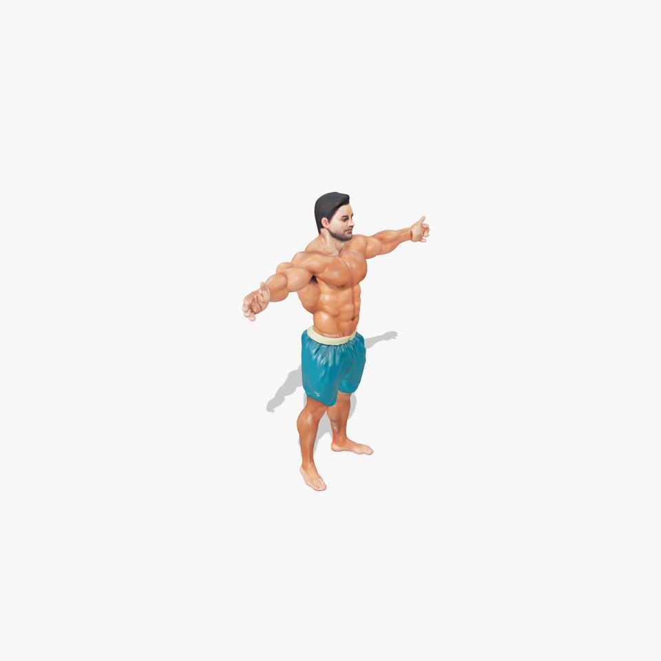 Athletic Male Character model pack