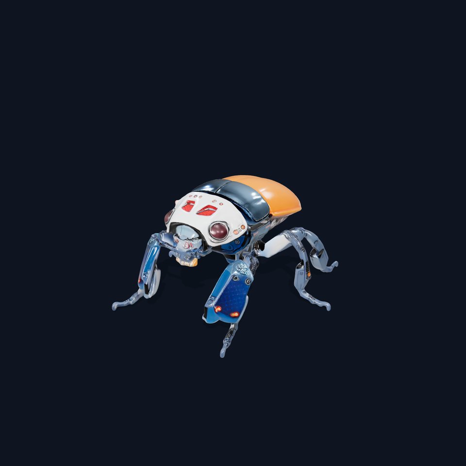 Robotic Beetle Orange model pack